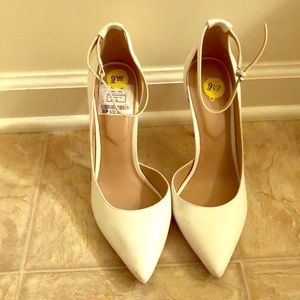 White Aldo heels